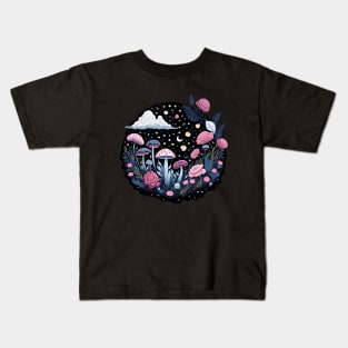 Aesthetic Mushrooms Kids T-Shirt